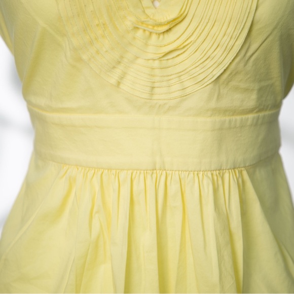 BCBGMAXAZRIA Size S Yellow Peplum Top (Never Worn) - Picture 4 of 5